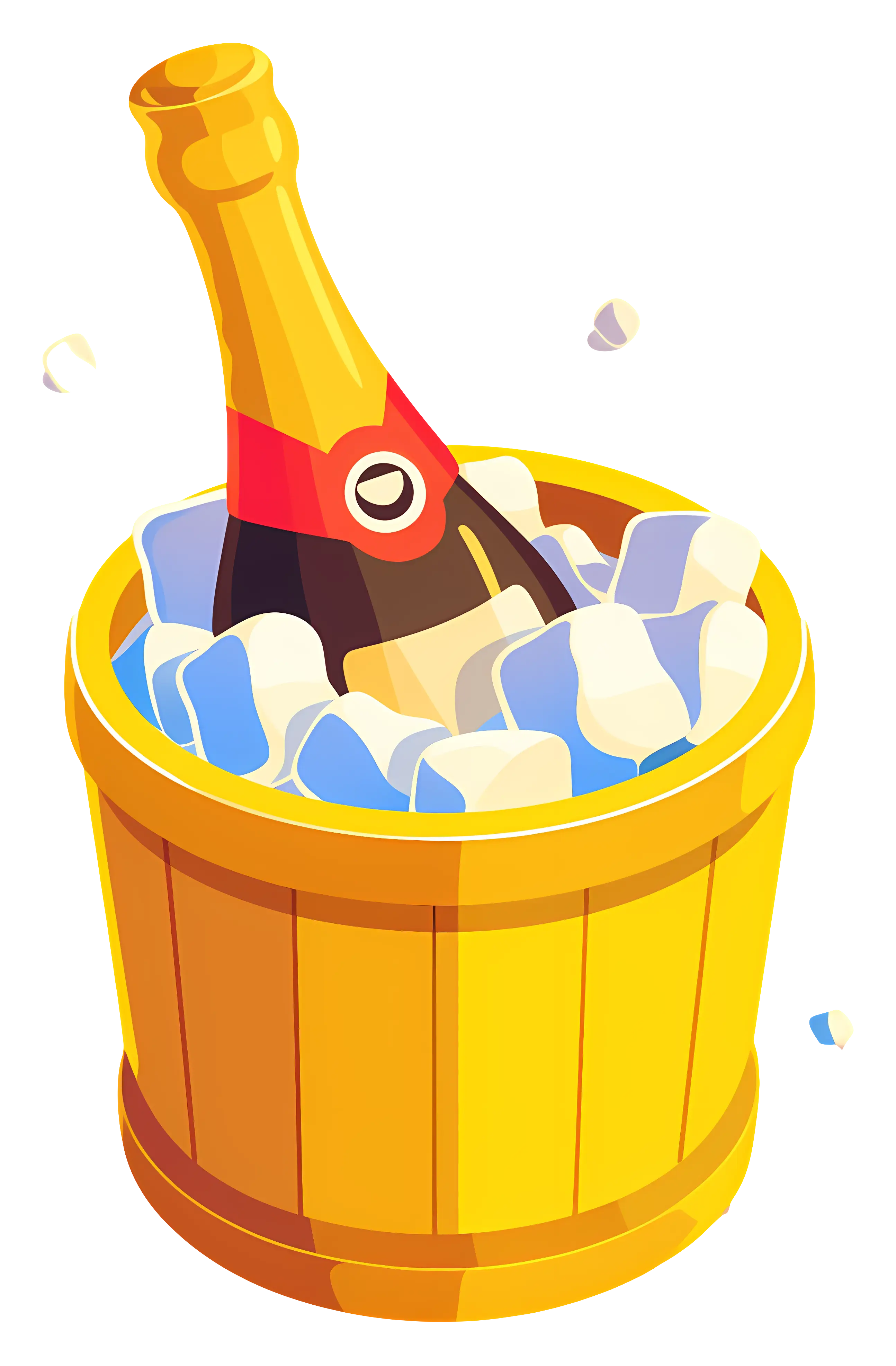 Chilled Champagne in Ice Bucket