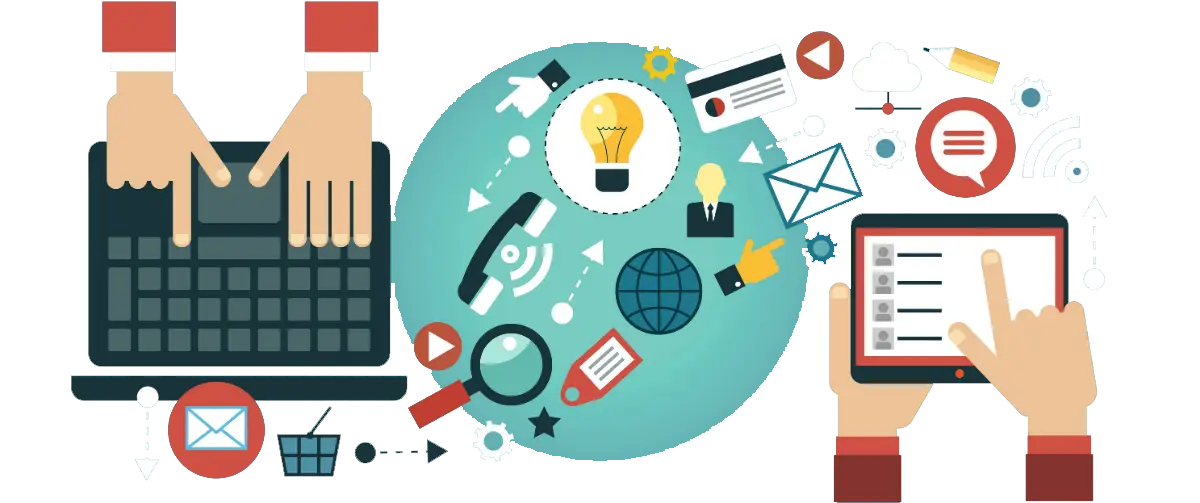 Digital Communication Tools Illustration