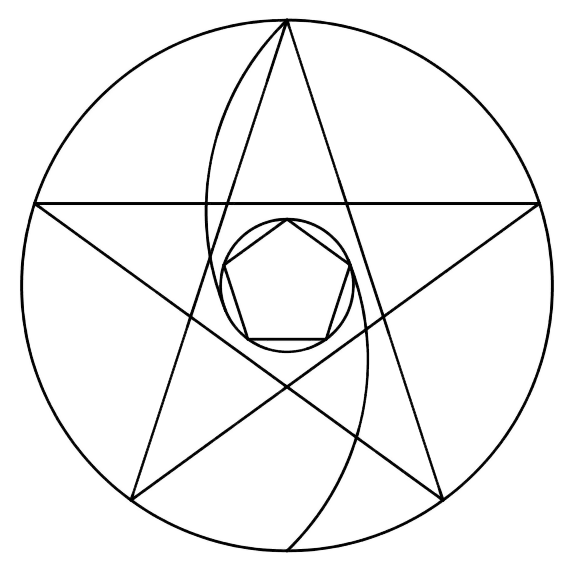 Geometric Star Pentagram Diagram Illustration