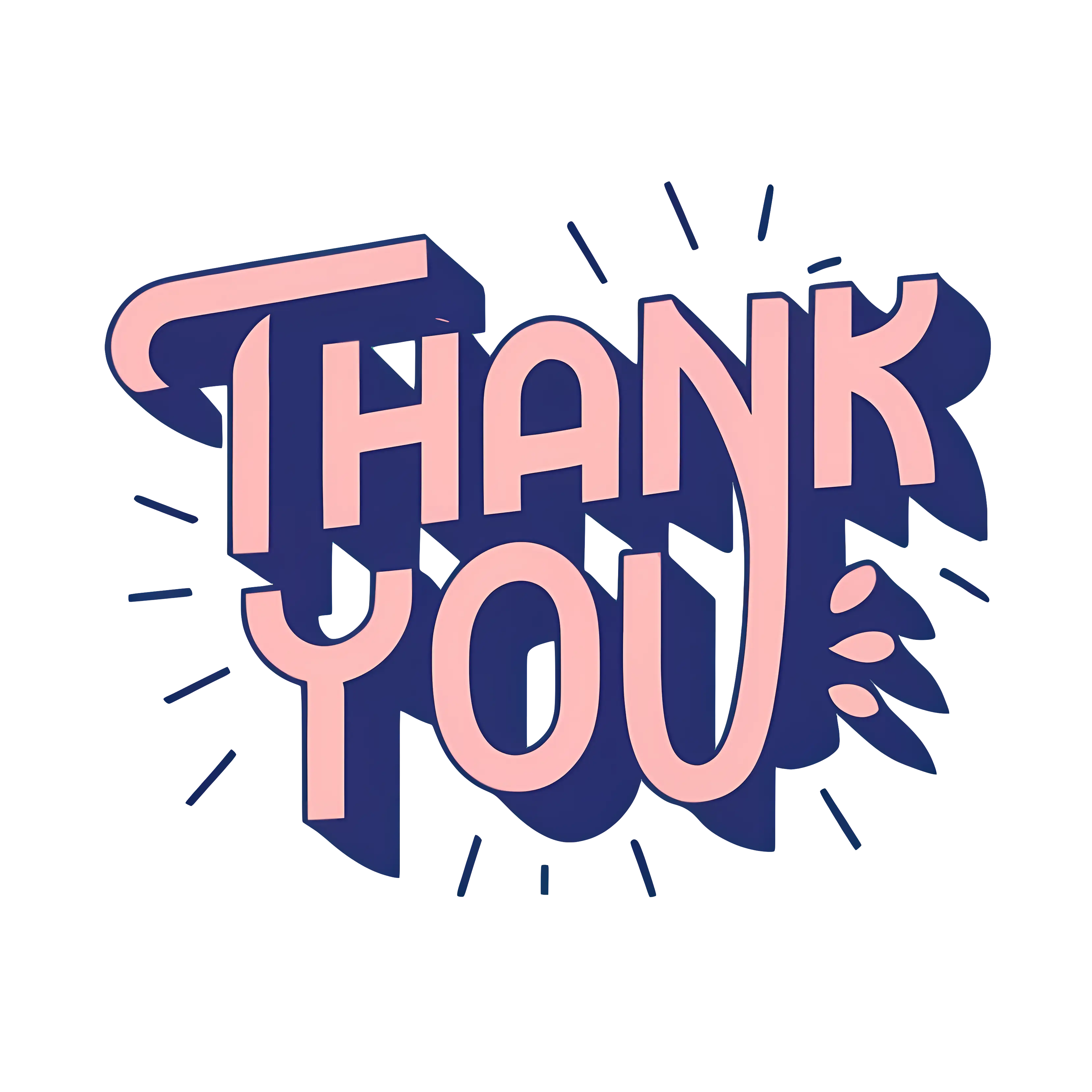 Stylized &#039;Thank You&#039; Graphic Art