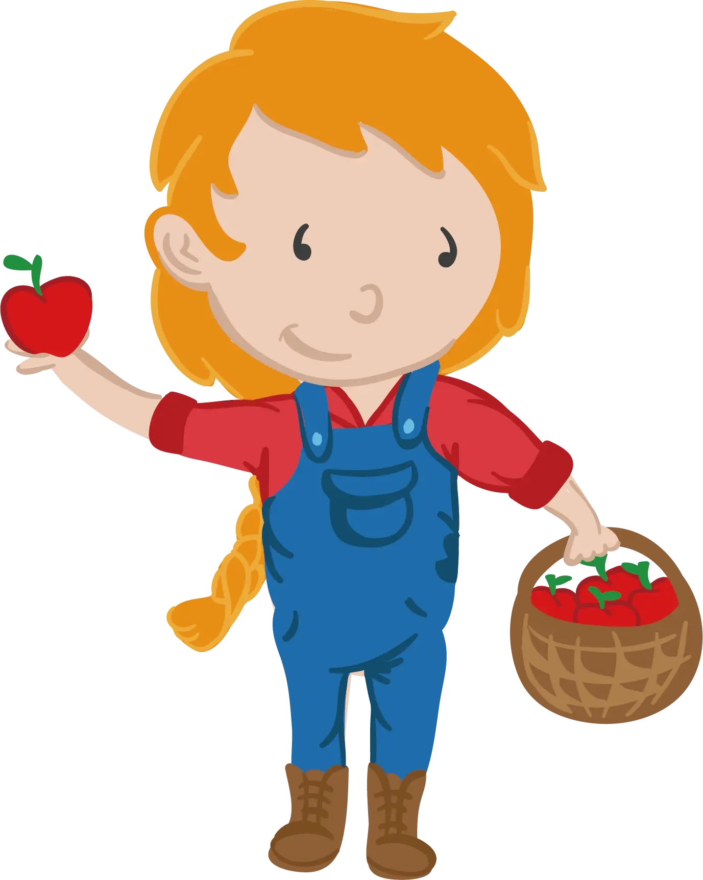 Person Holding Apple and Basket