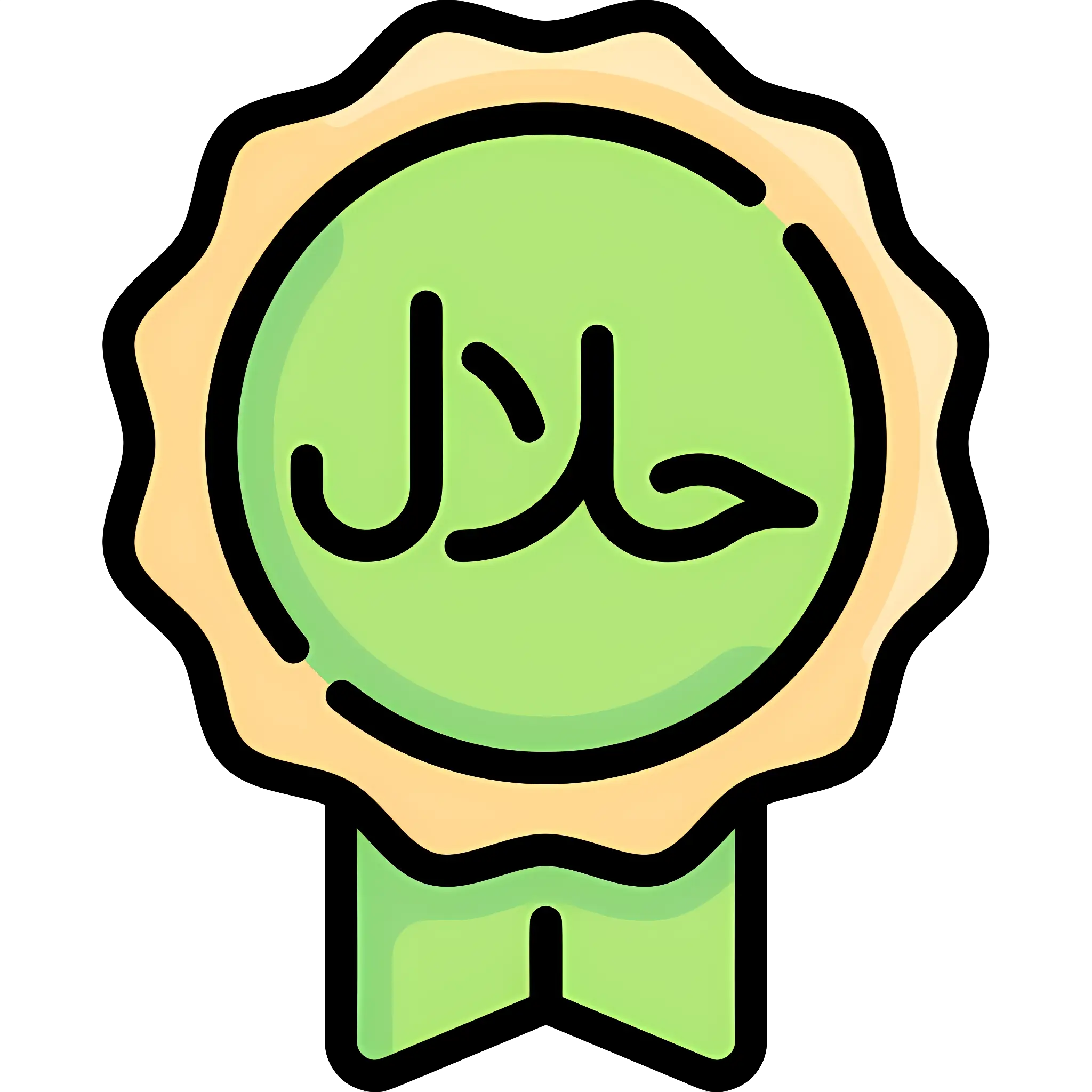 Halal Certification Badge for Approved Food