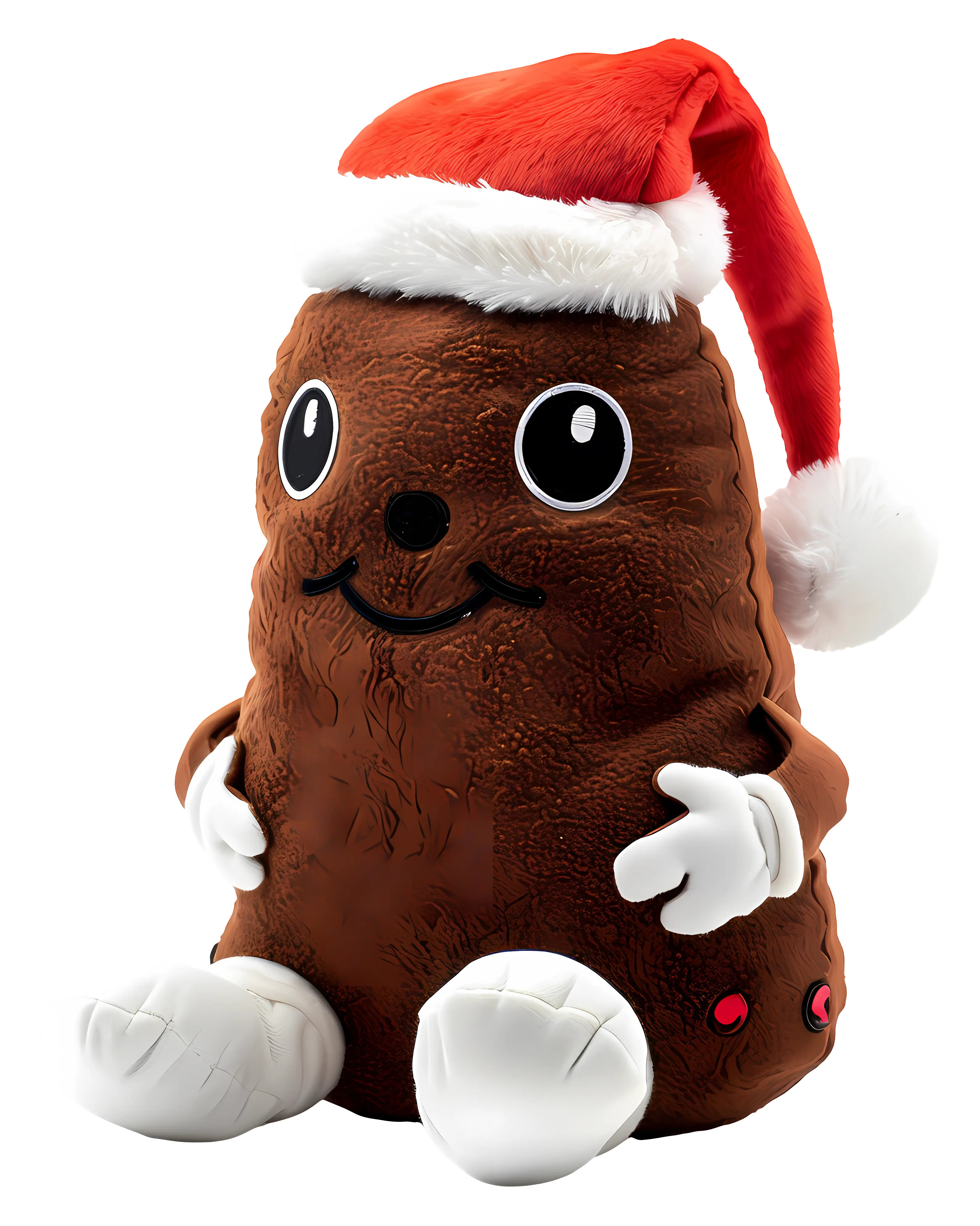 Christmas Poop Plush Toy with Santa Hat