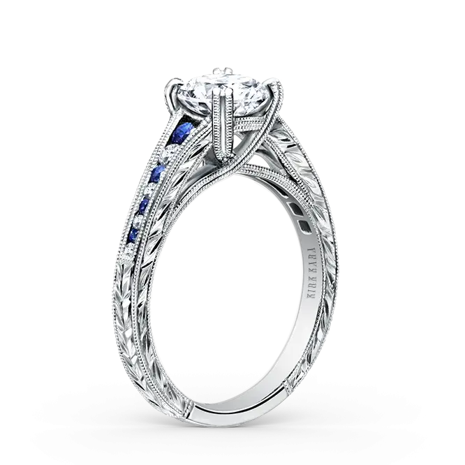 Elegant Silver Engagement Ring with Stones