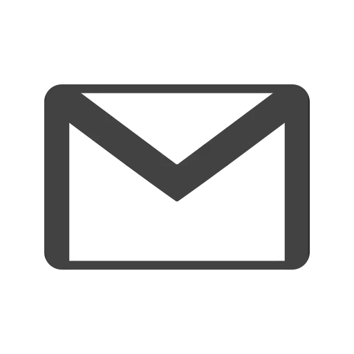 Black and White Email Envelope Icon
