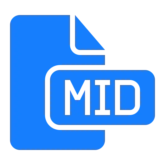Blue MIDI File Icon for Music Production