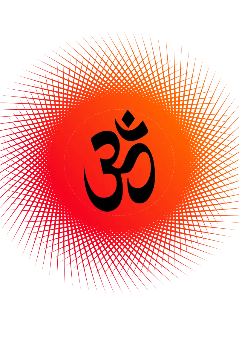 Om Symbol on Gradient Pattern Background