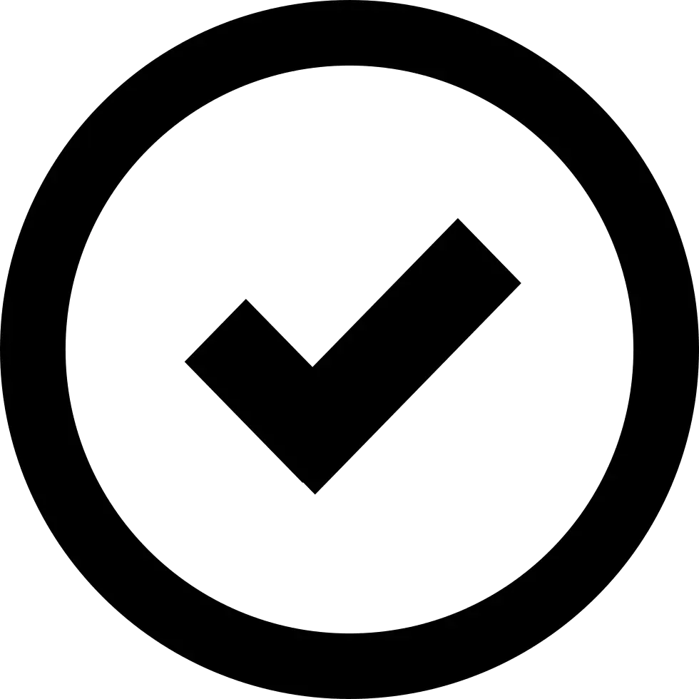 Checkmark in Circle Symbol