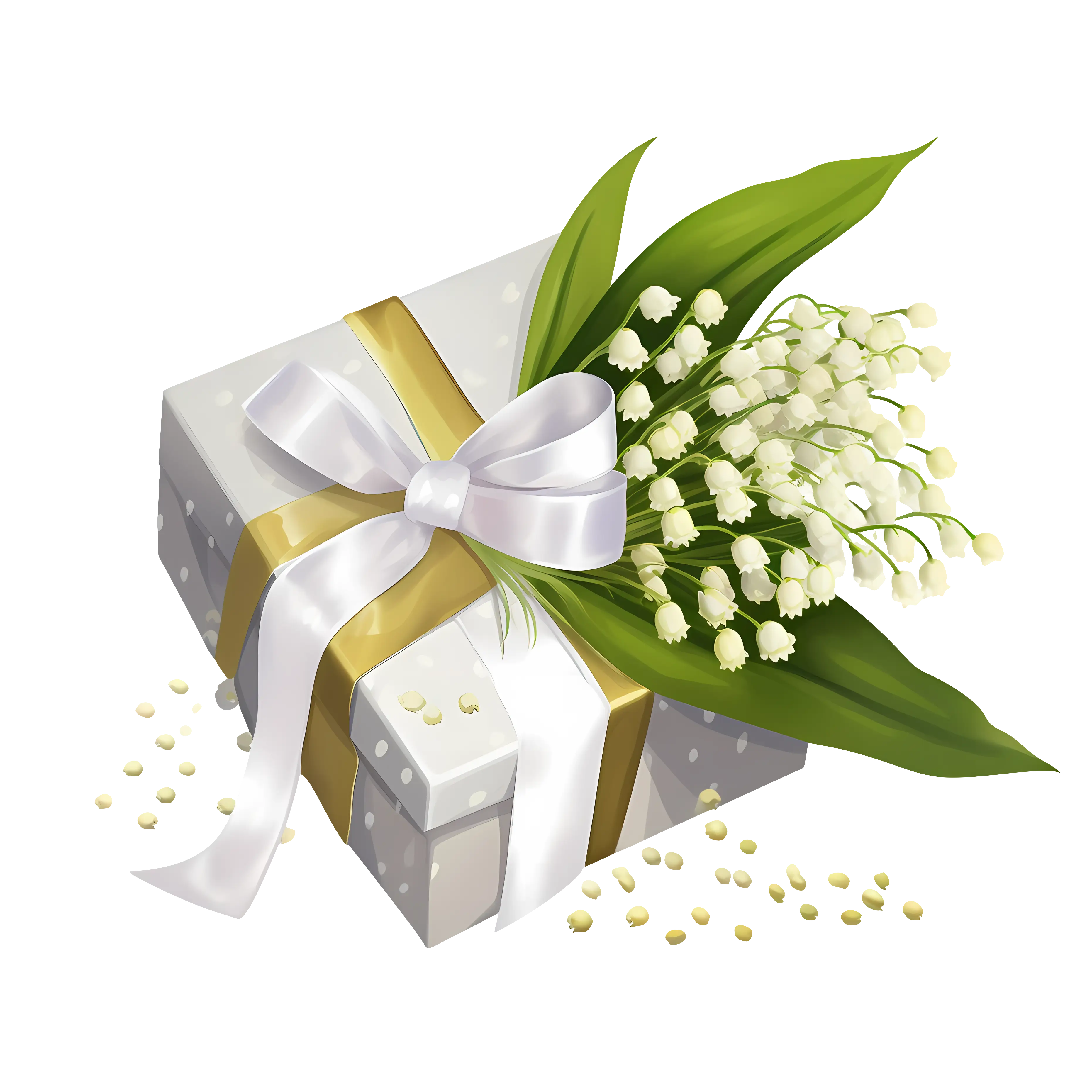 Elegant Gift Box with Flowers