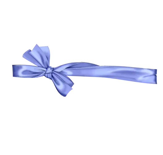 Blue Ribbon with Silky Bow for Gift Decoration