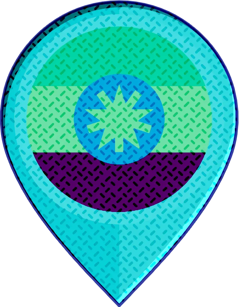 Colorful Location Pin Marker