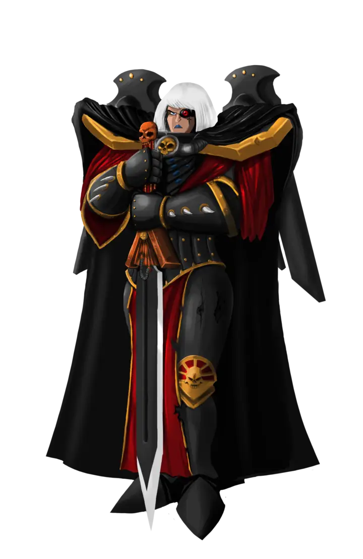 Dark Armored Knight Holding Sword