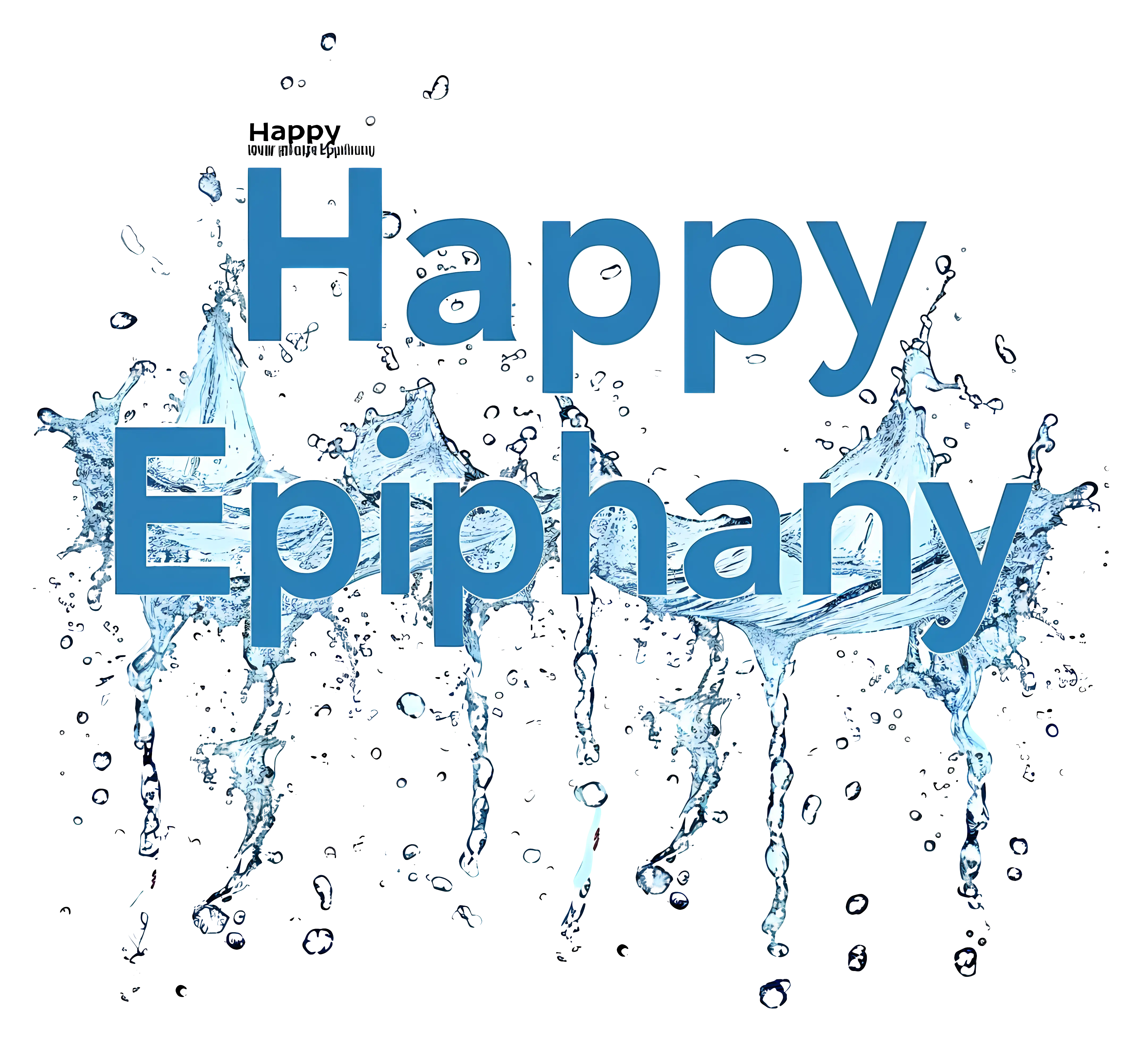 Happy Epiphany with Water Splash