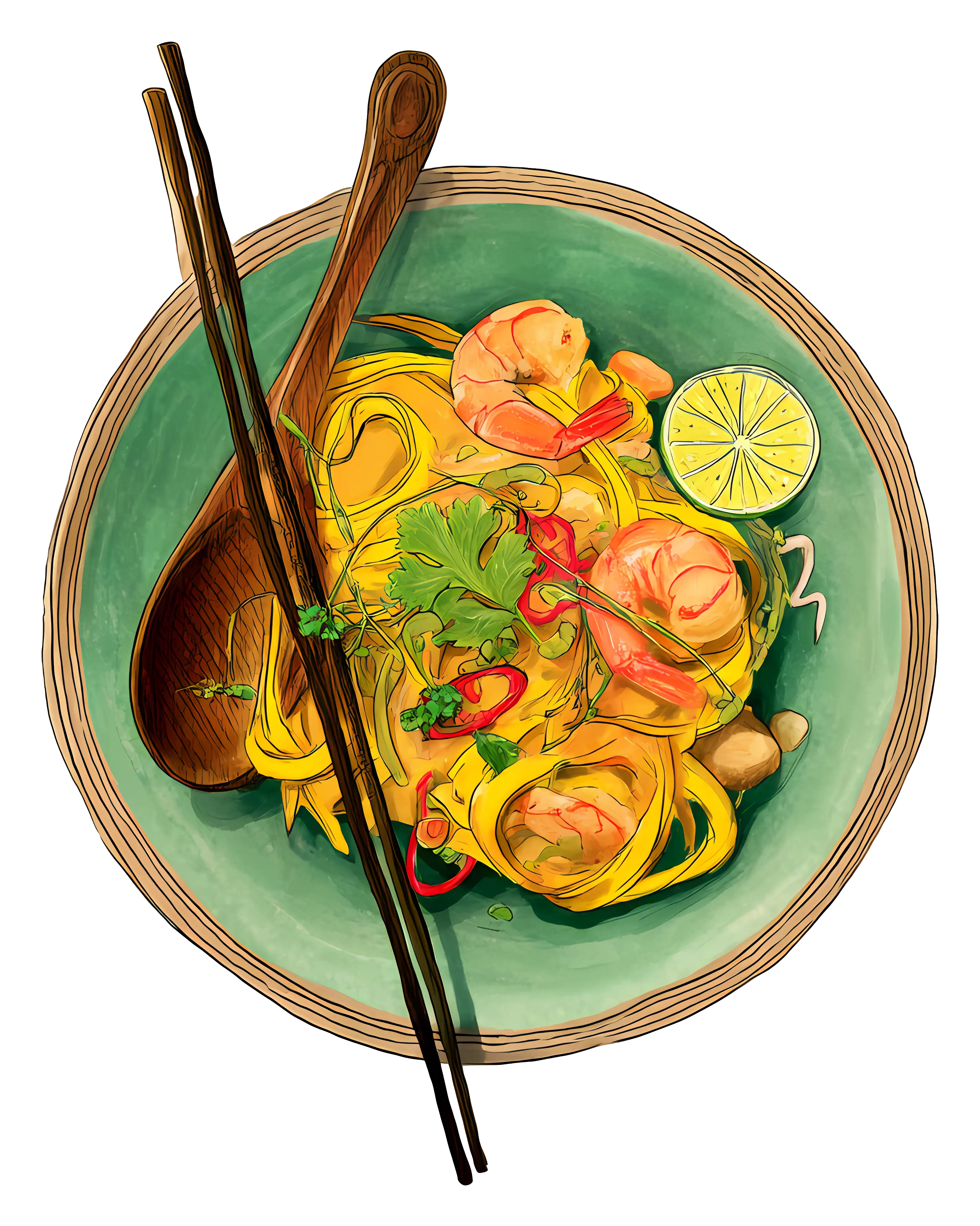 Bowl of Noodles with Shrimp