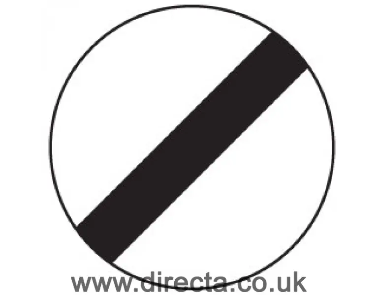 End of Speed Limit Road Sign