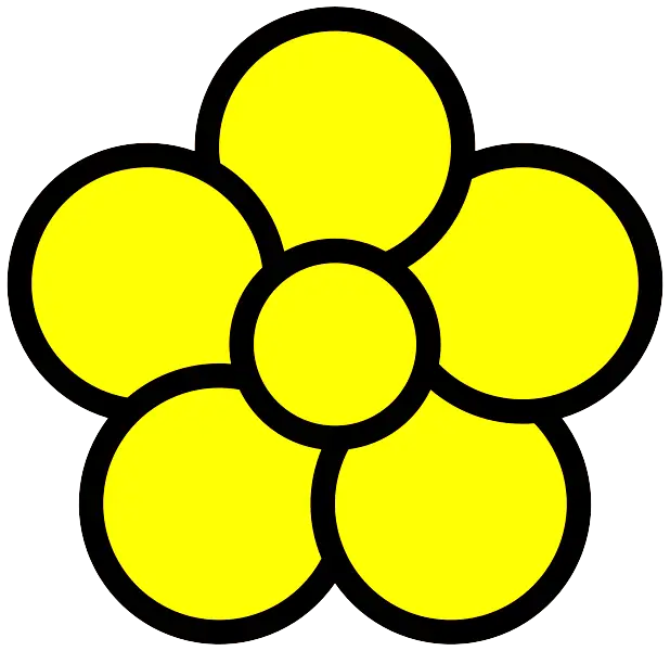 Yellow Cartoon Flower Illustration