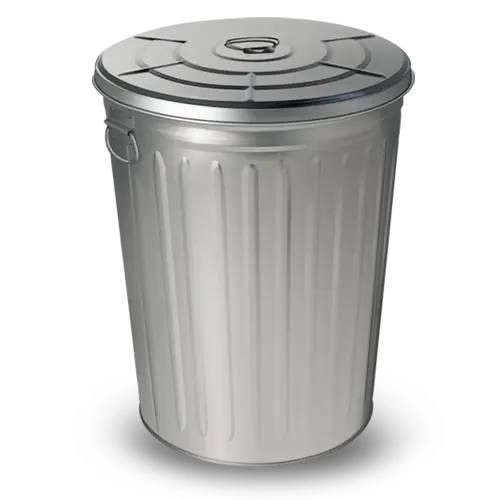 Durable Metal Trash Can for Waste Management
