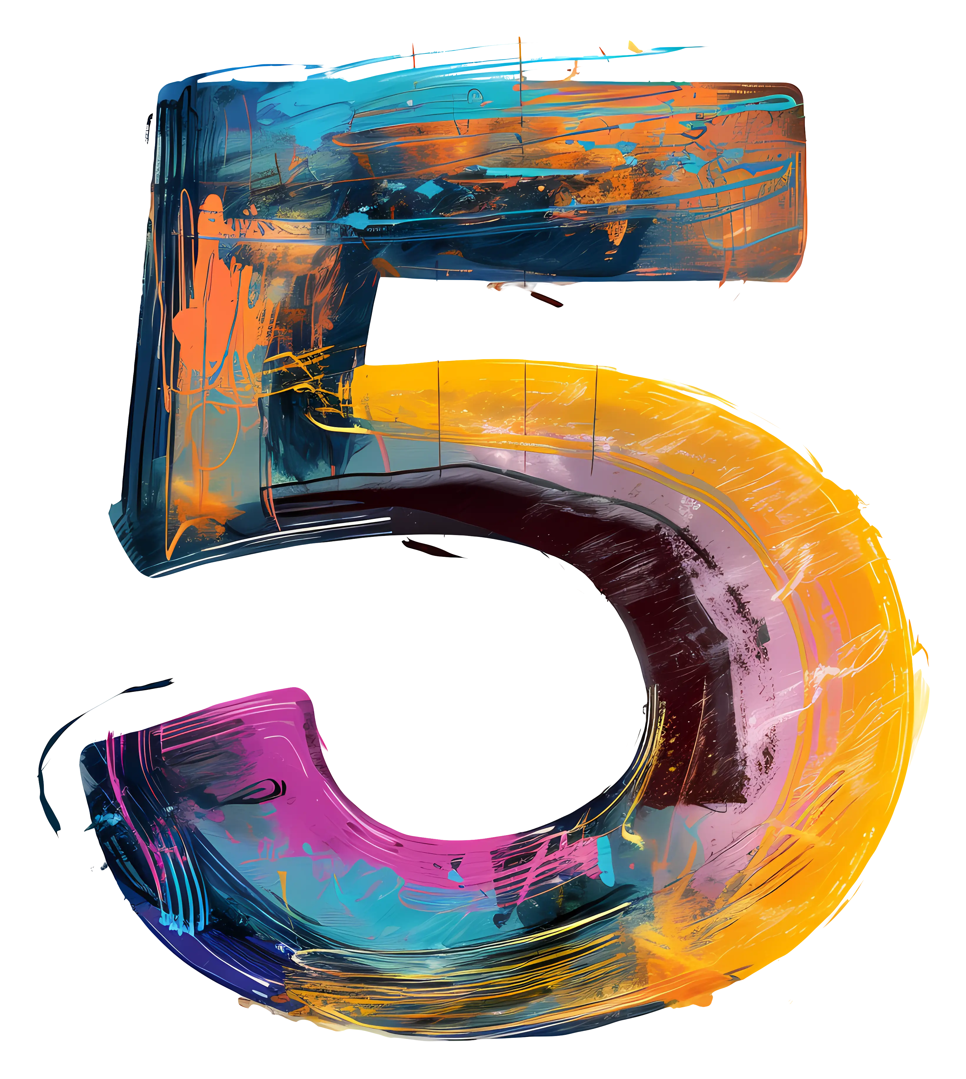 Colorful Artistic Number 5