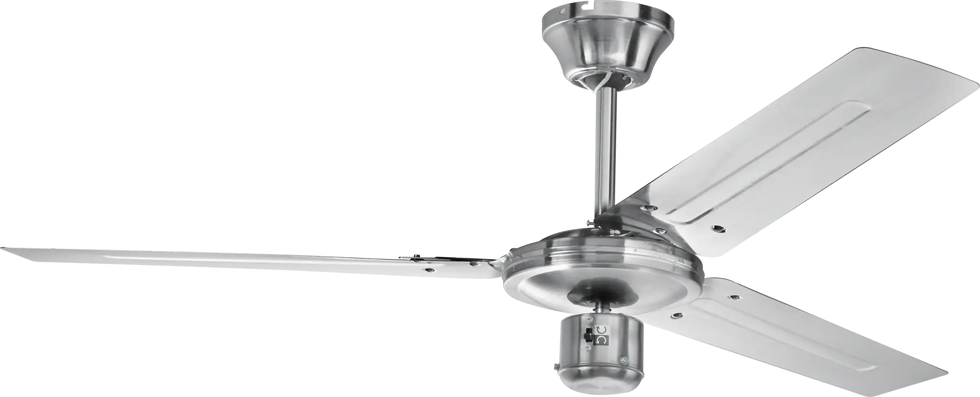 Metal Ceiling Fan with Silver Blades
