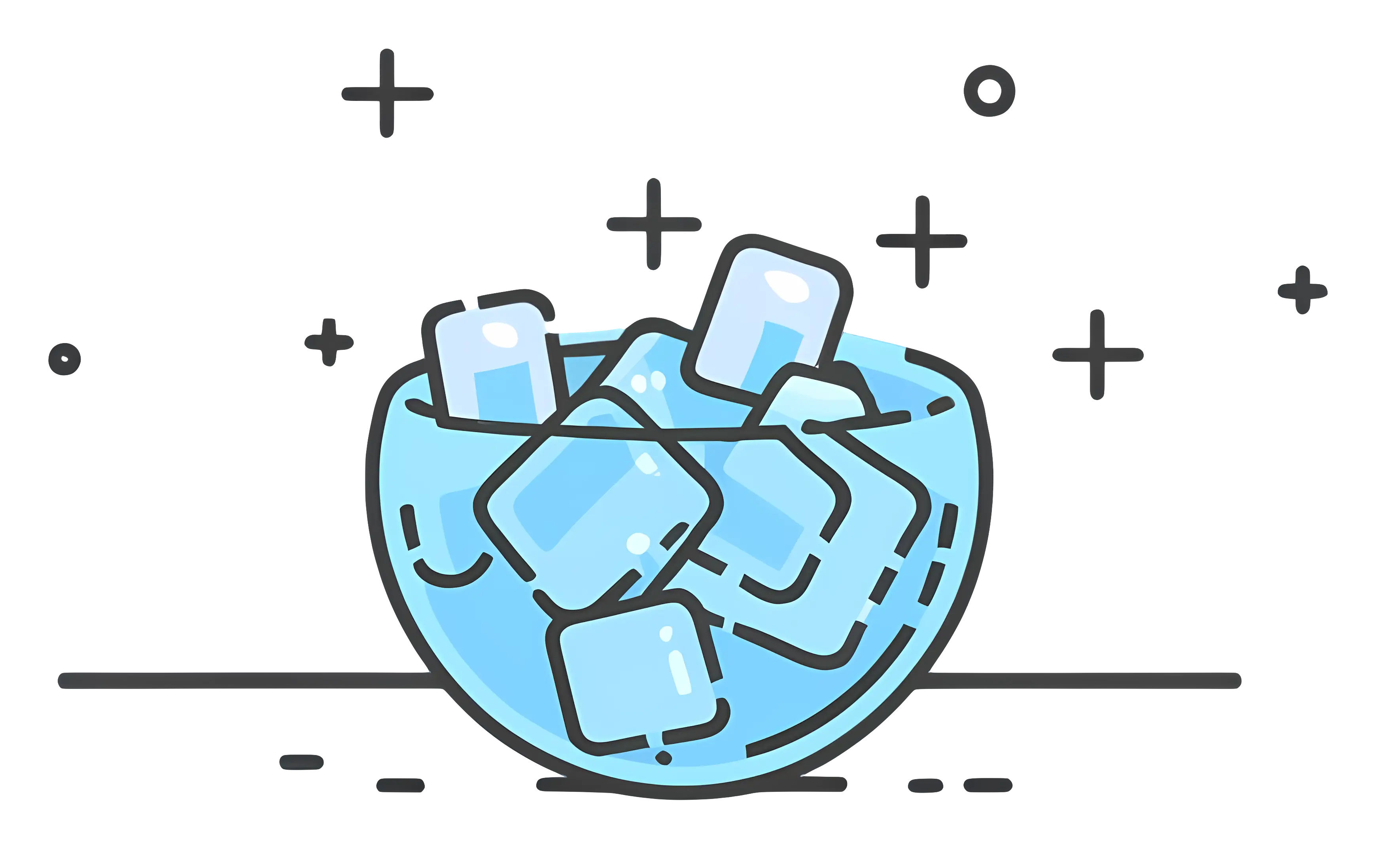 Bowl of Ice Cubes