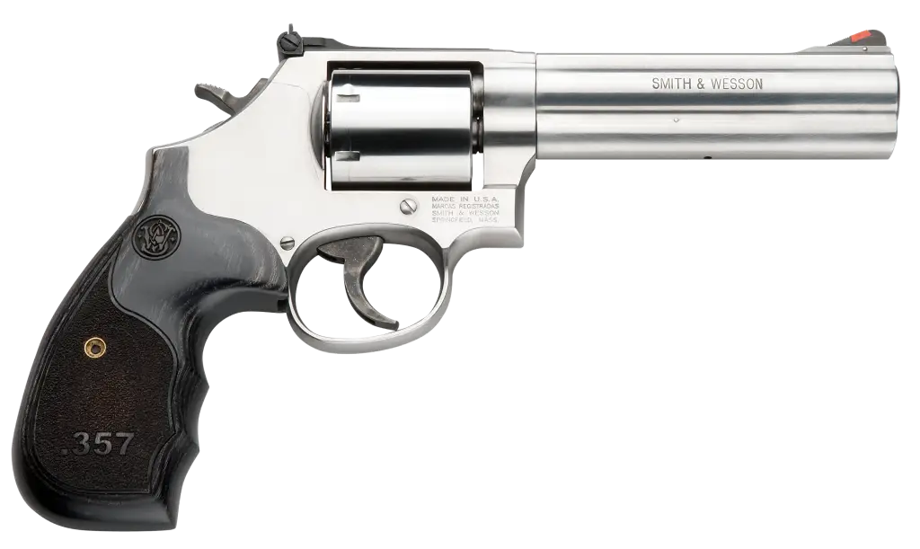 Classic Silver Revolver with Polished Finish
