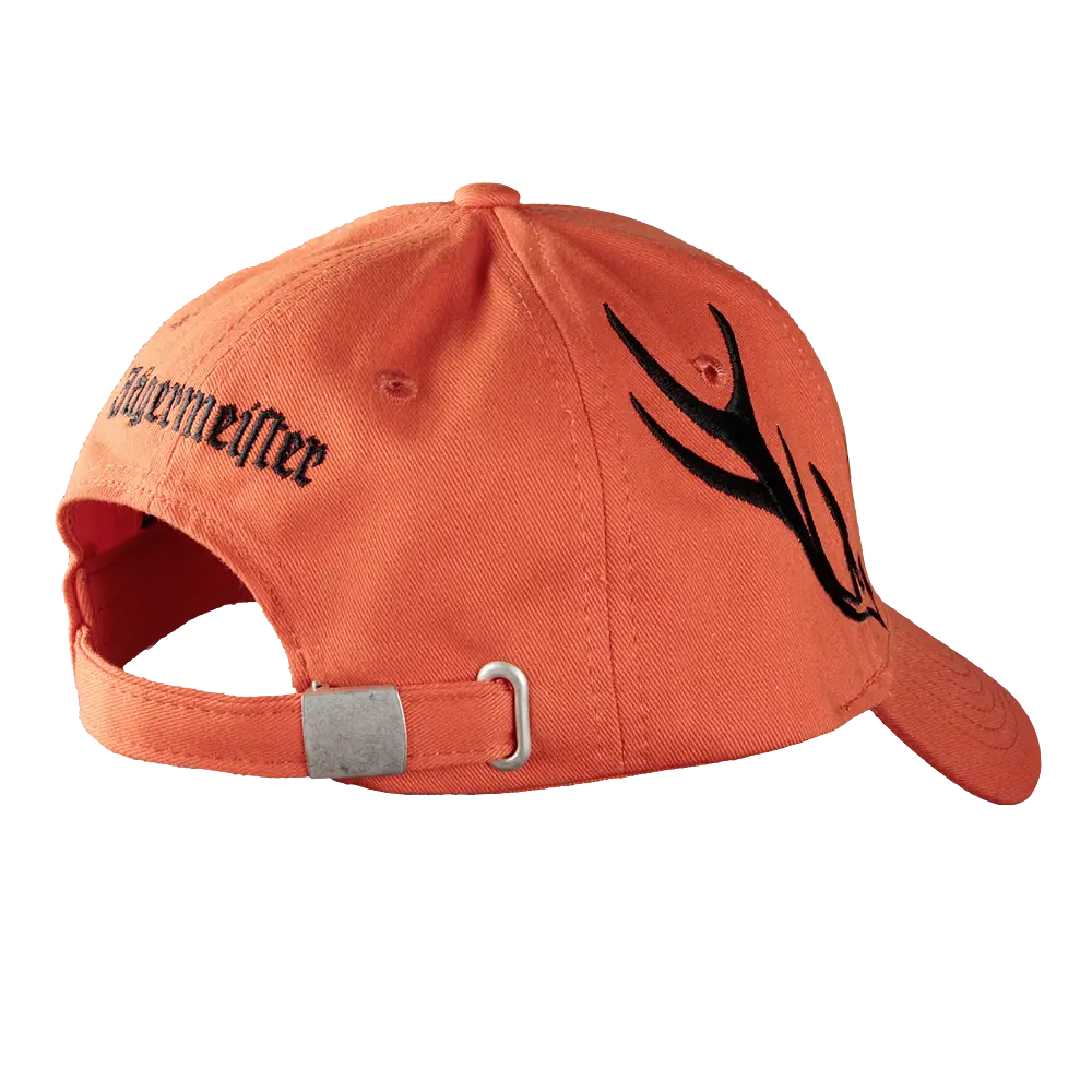 Orange Baseball Cap with Black Embroidery