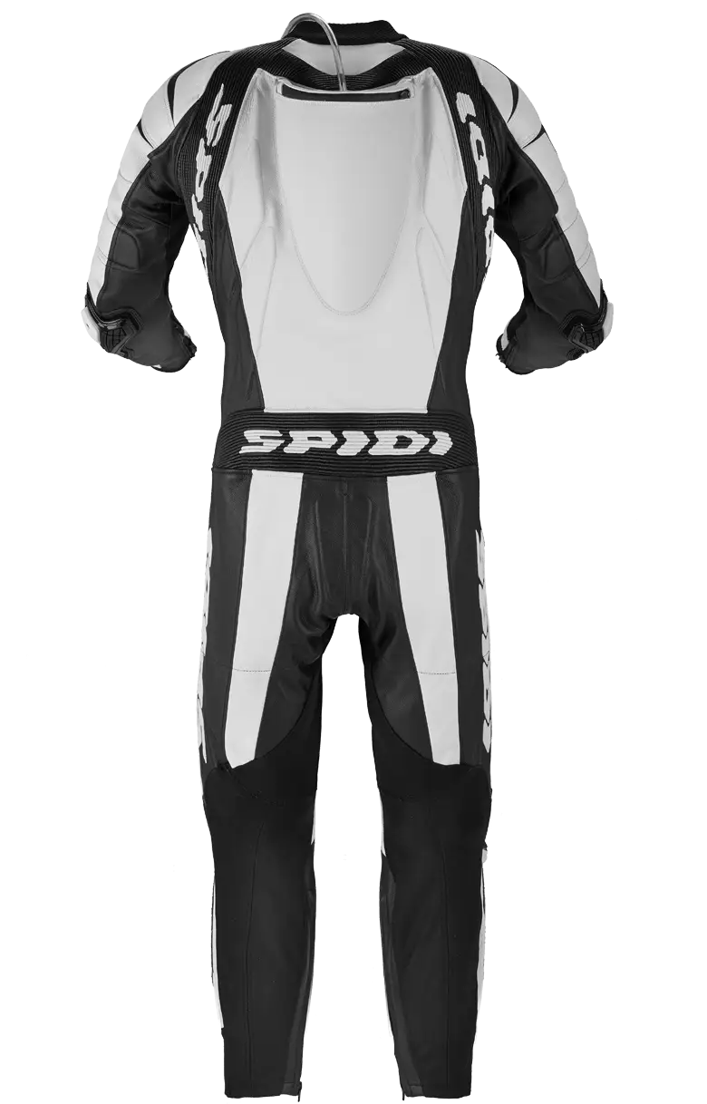 Black and White Motorcycle Racing Suit