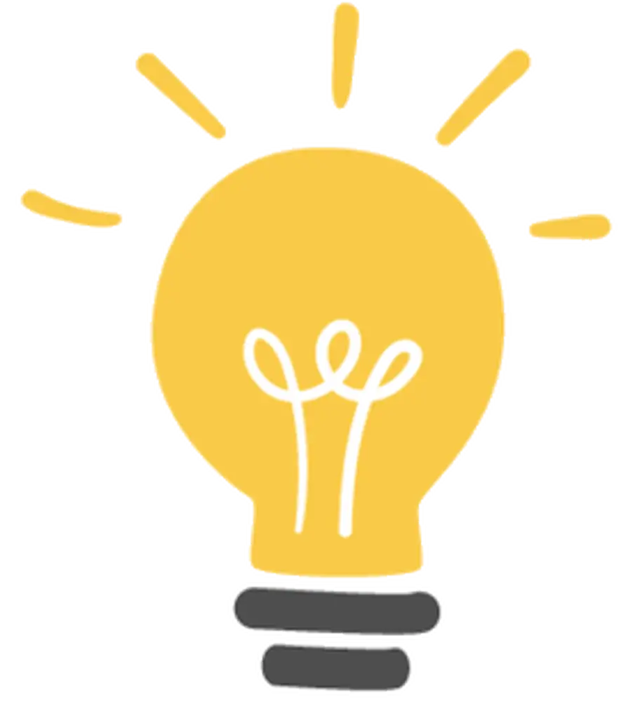 Creative Yellow Light Bulb Illustration