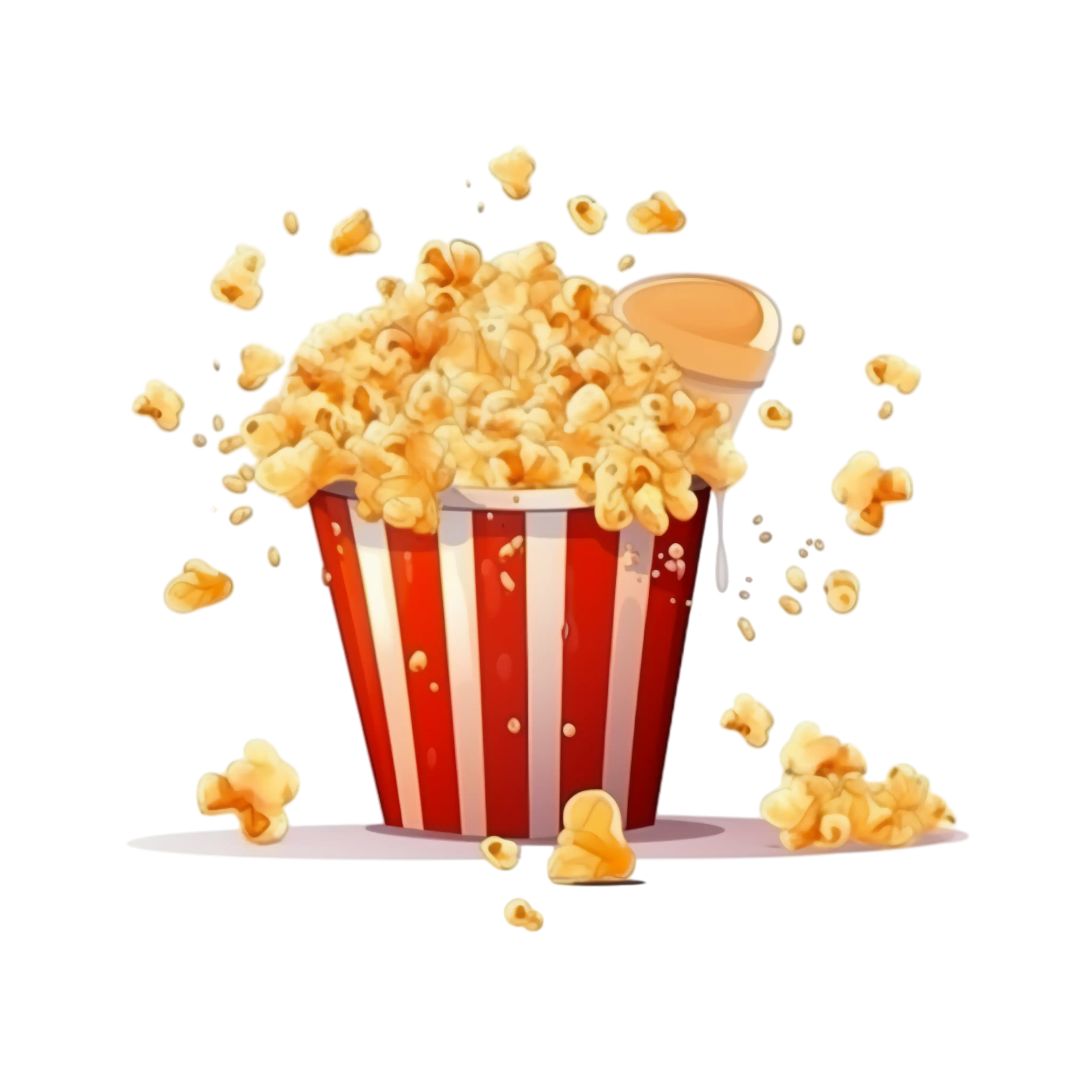 Popcorn Bucket with Overflowing Popcorn