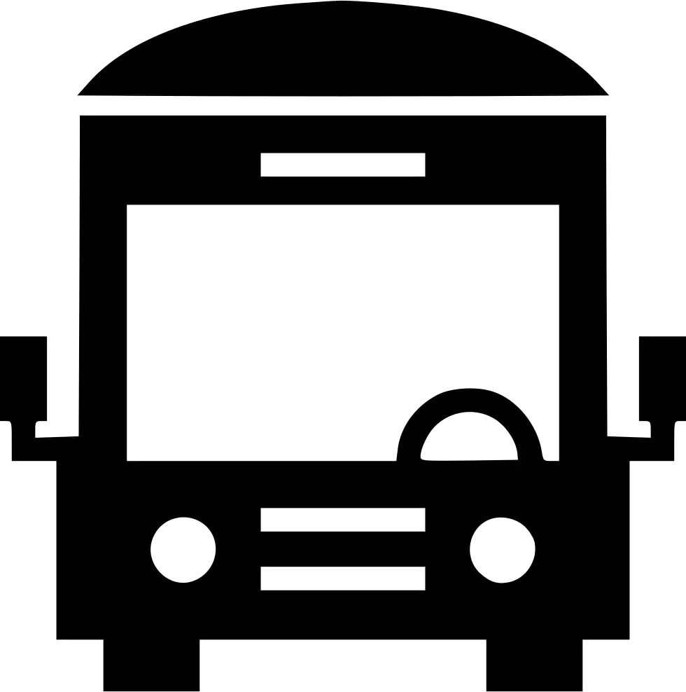 Black Bus Icon for Public Transportation