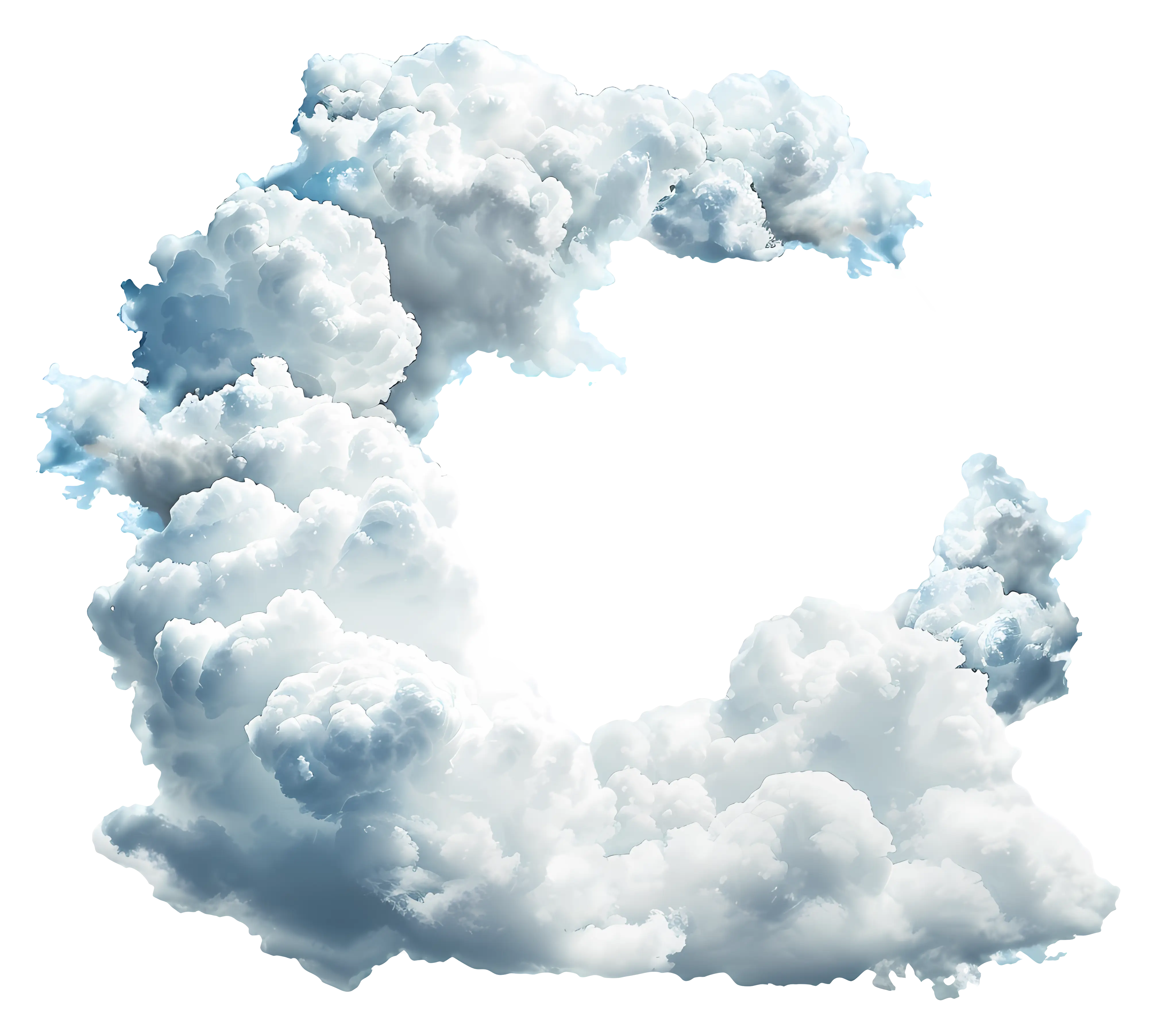 Cloud Forming the Letter C in Sky