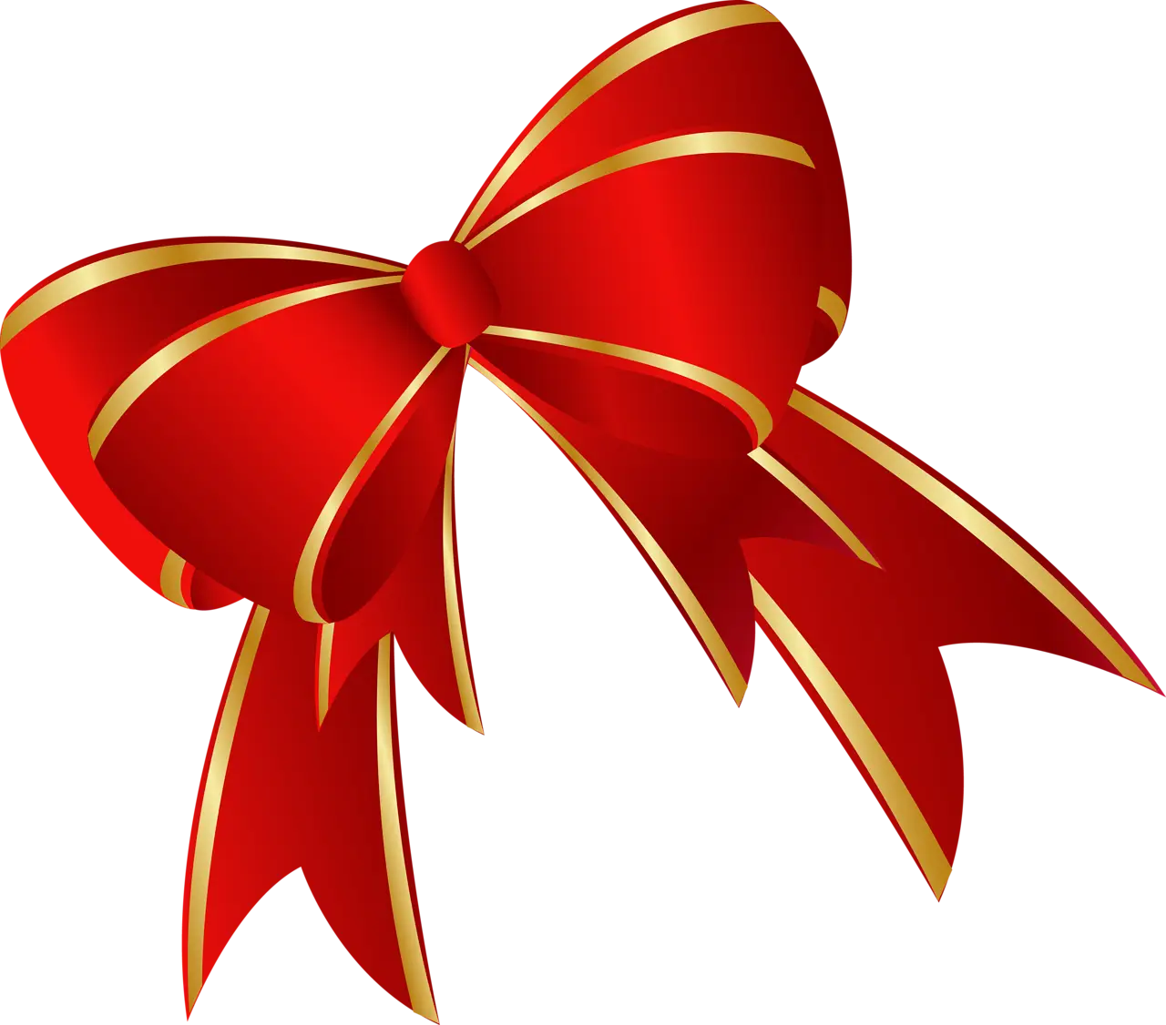 Elegant Red Ribbon Bow Decoration