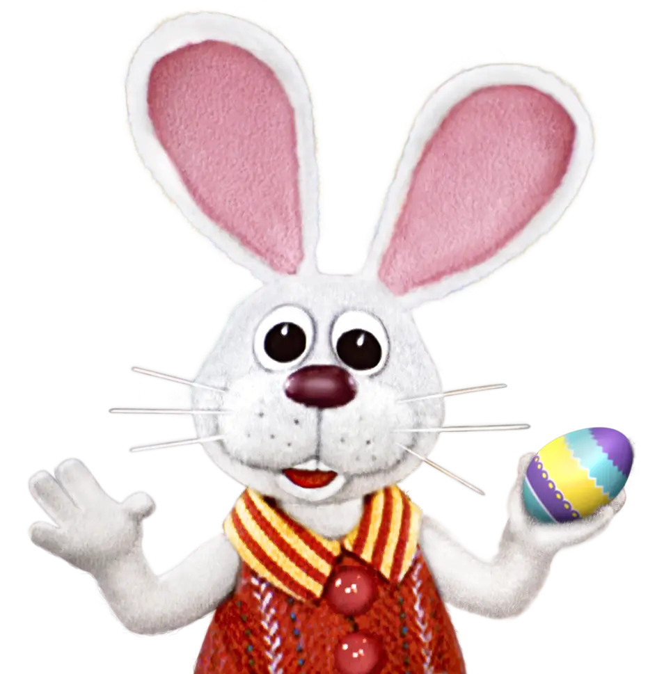 White Bunny with Easter Egg