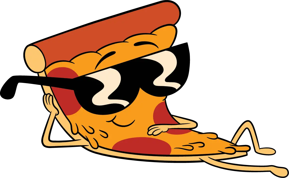 Cool Pizza Cartoon Character