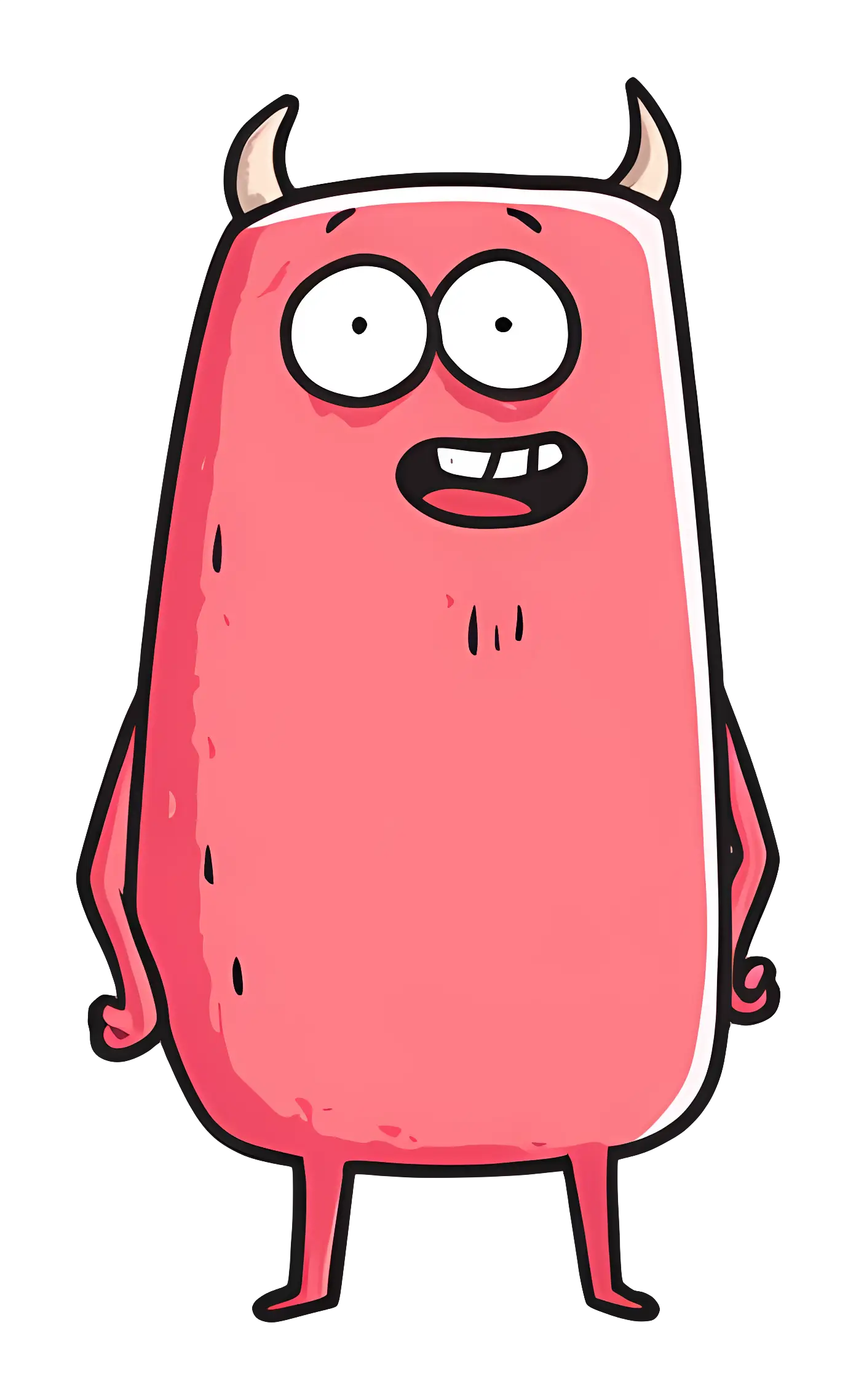 Funny Pink Monster Cartoon
