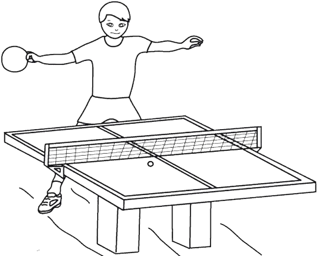 Ping Pong Player Illustration