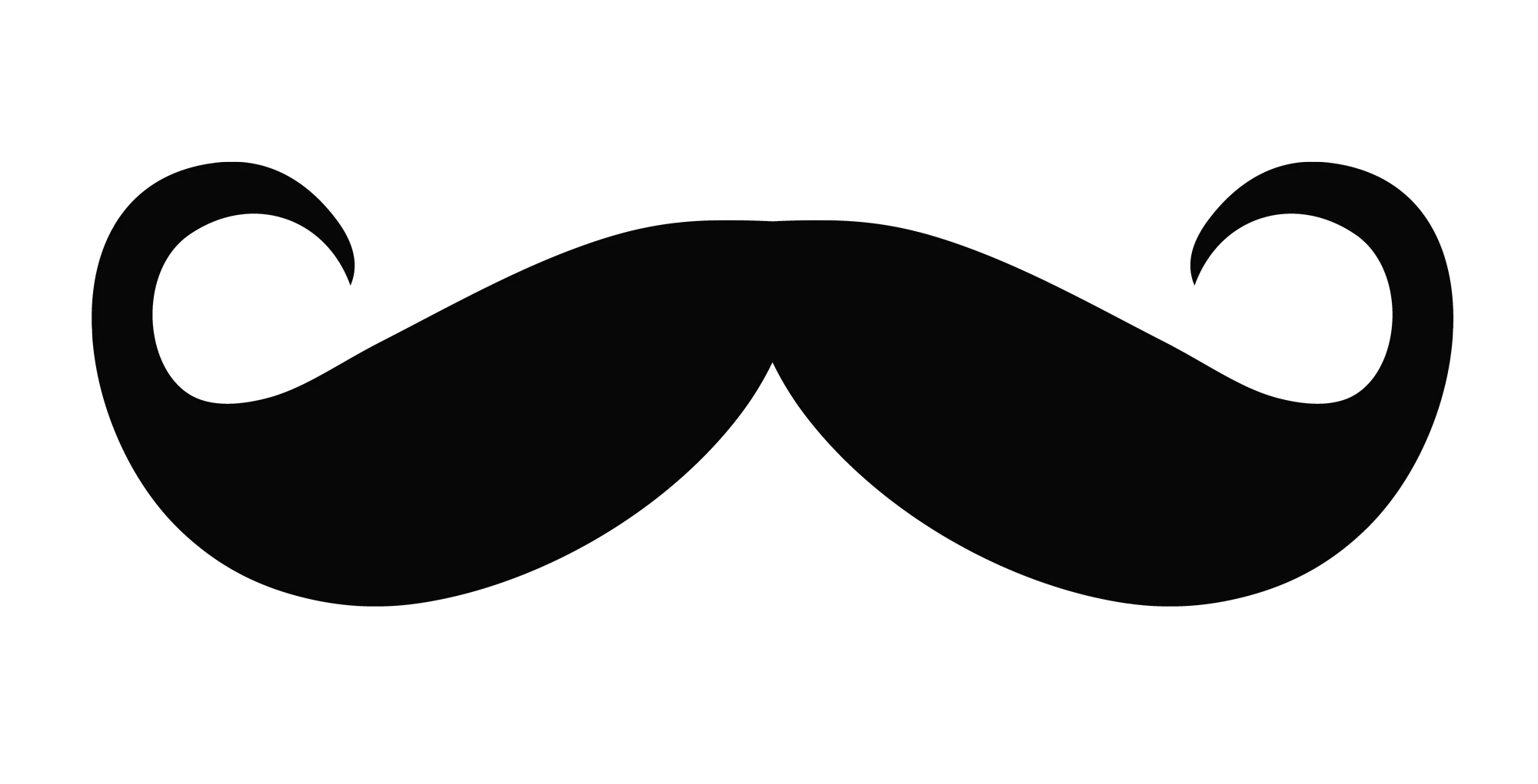 Black Curled Mustache