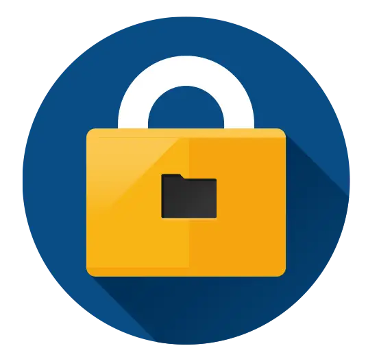 Yellow Padlock Icon for Security Concept