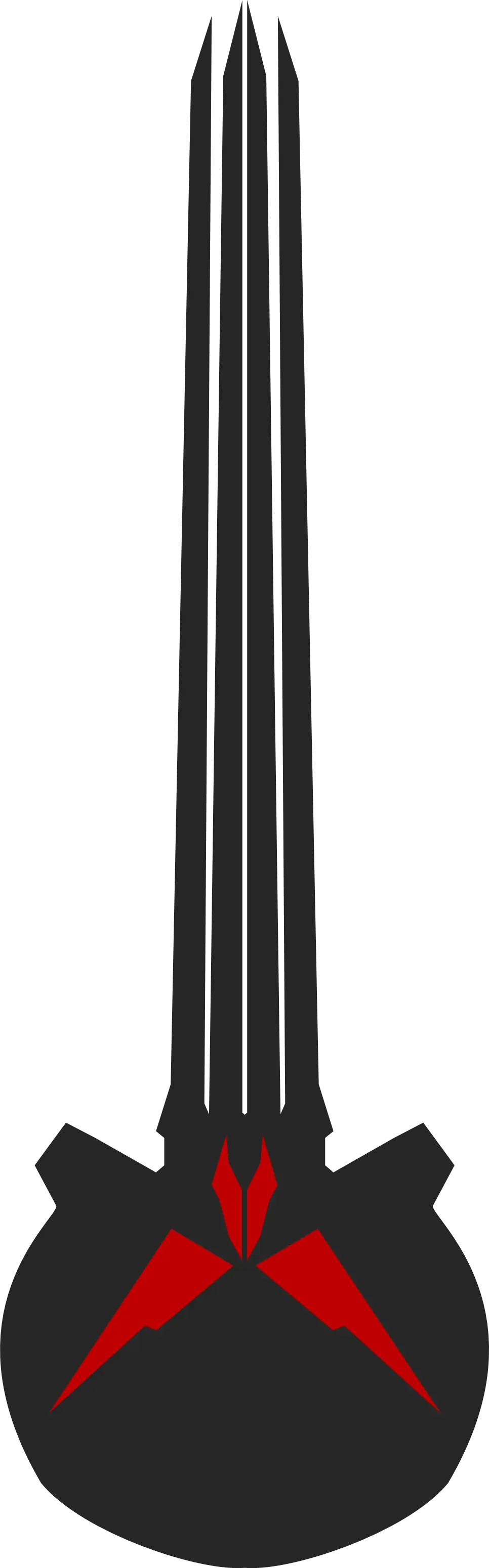 Abstract Black and Red Symbol