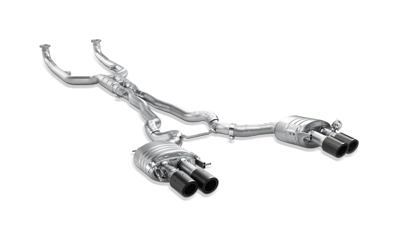 Car Exhaust System with Dual Pipes
