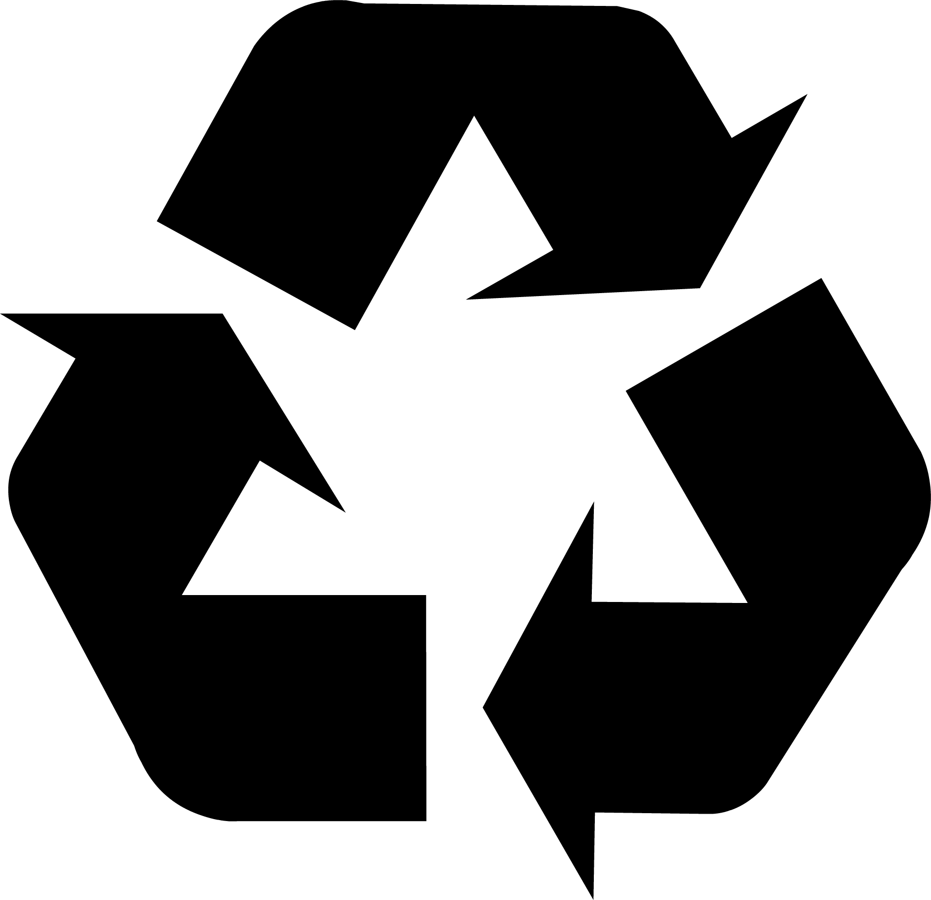 Black Recycling Symbol for Sustainability Awareness