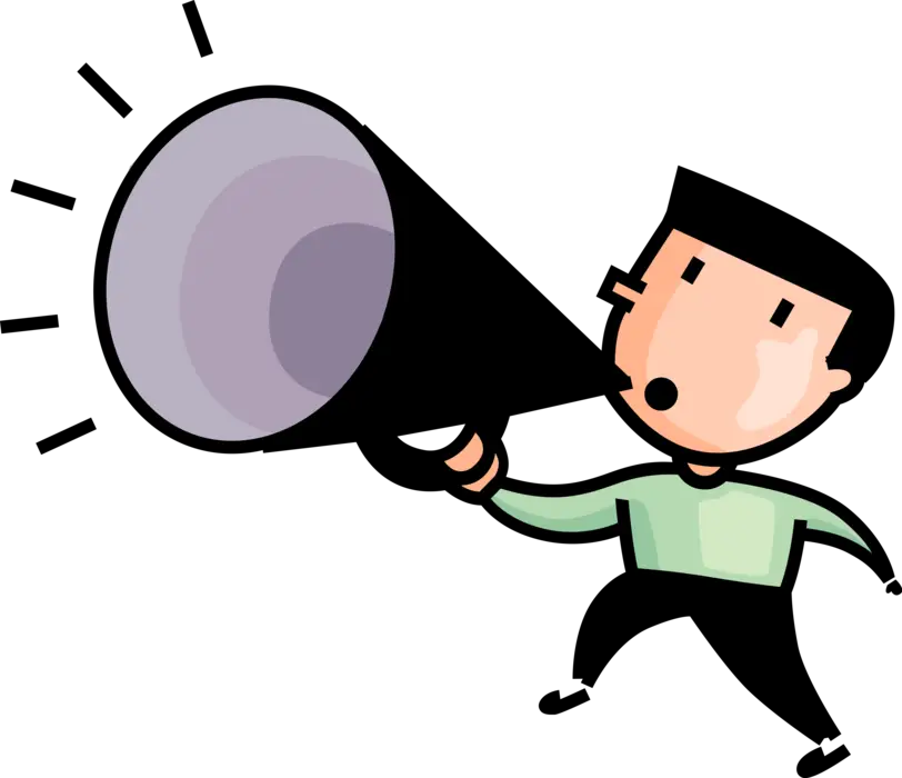 Person with Megaphone
