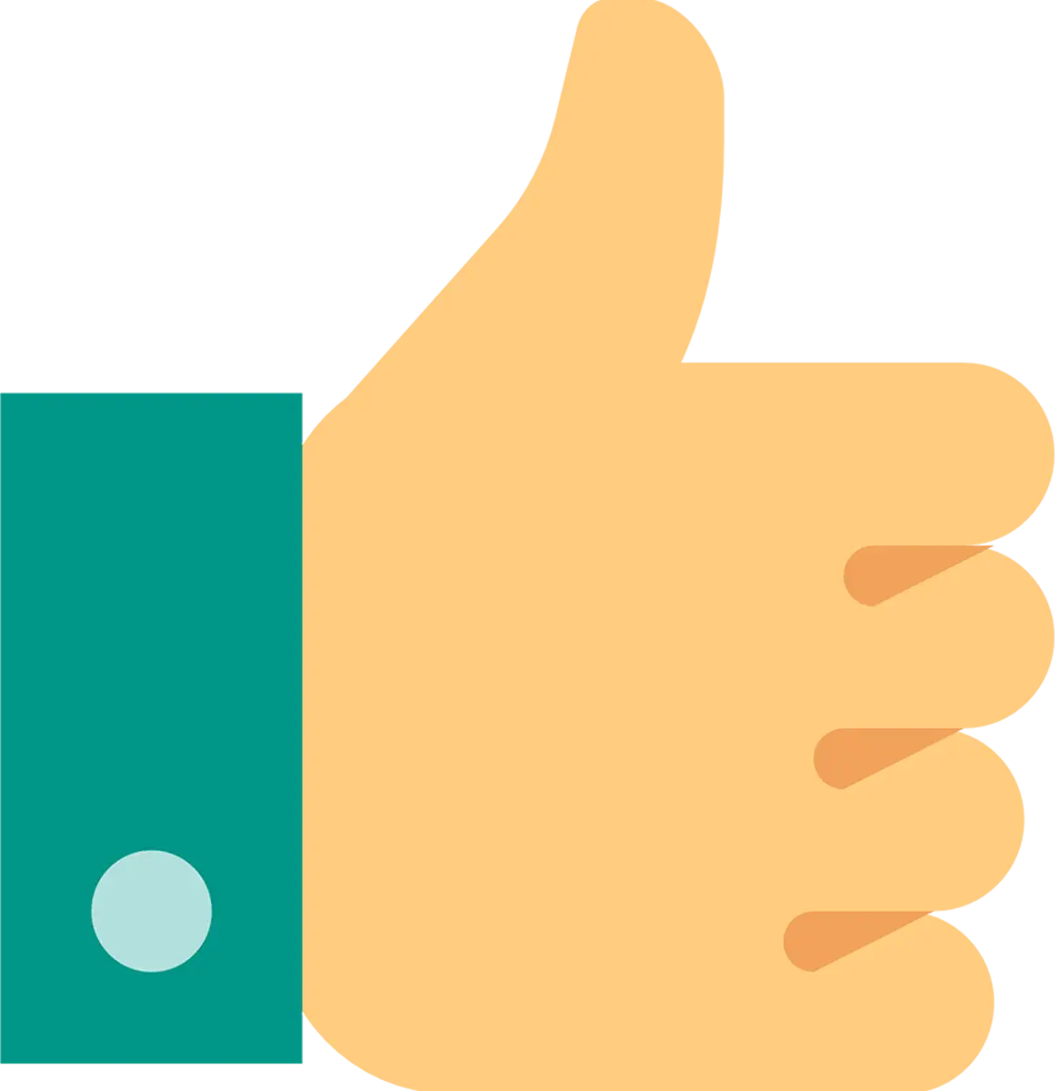 Thumbs Up Icon in Flat Style