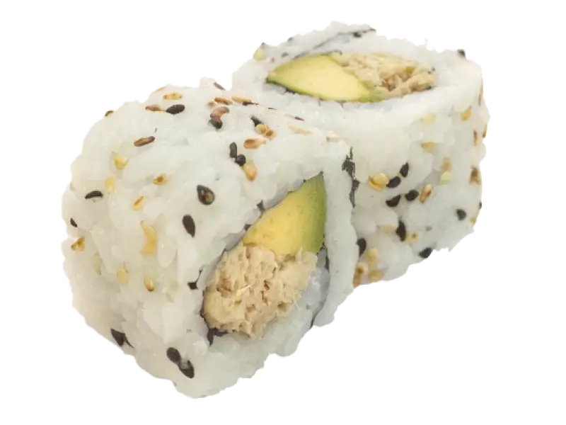Sushi Roll with Avocado and Sesame Seeds