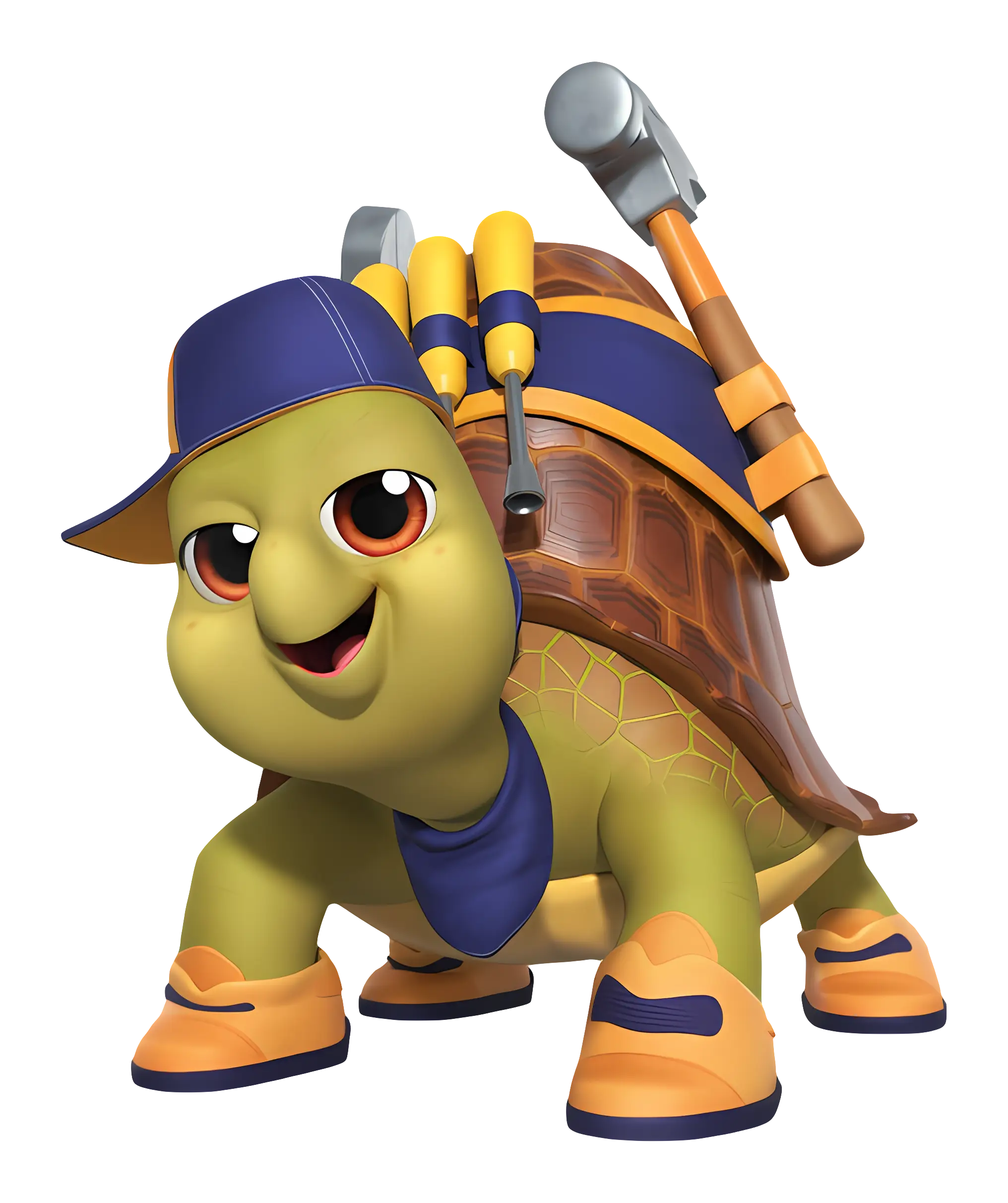 Turtle with Tools and Cap