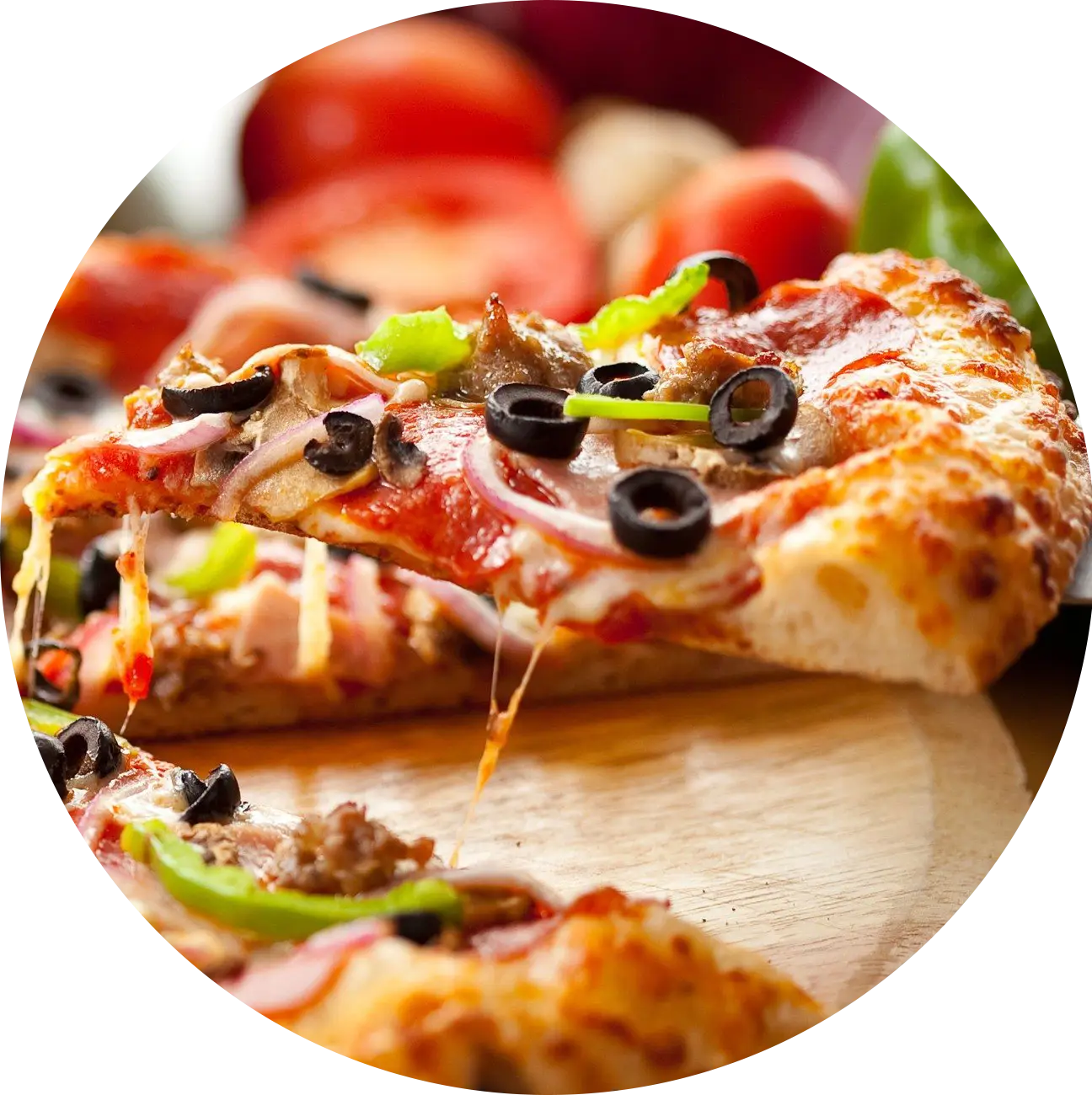 Delicious Pizza Slice with Toppings