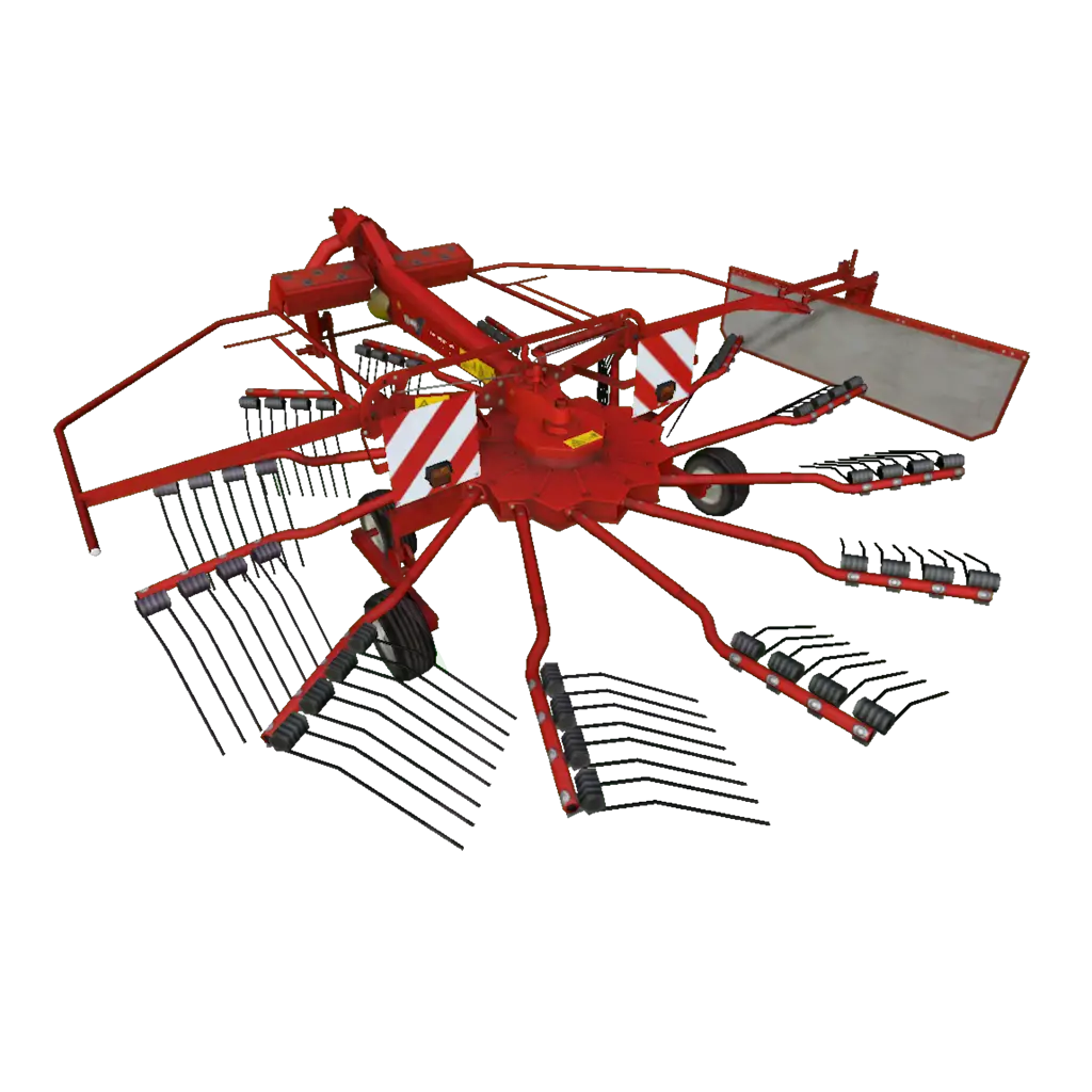 Red Hay Rake for Farming