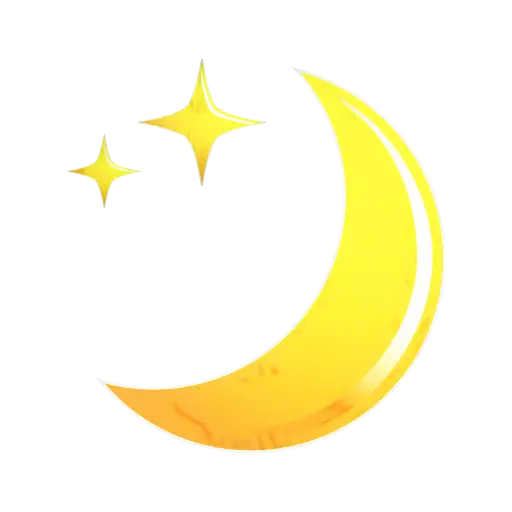 Crescent Moon and Stars Illustration for Ramadan