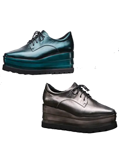 Trendy Metallic Platform Shoes