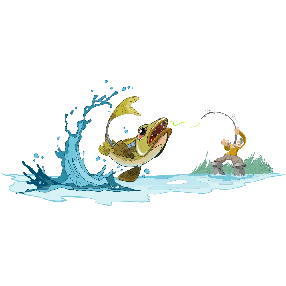 Fishing Cartoon Illustration